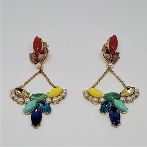 Lulu Frost Rhinestone Chandlier earrings.